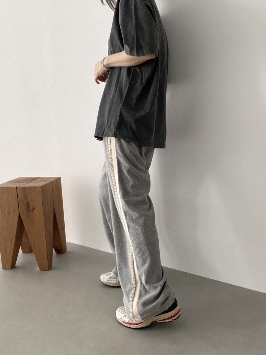 PLANTS ON GRAY韓國直郵女士新款人氣時尚休閑休閑褲毛圈布PLANTS ON GRAY休閑褲