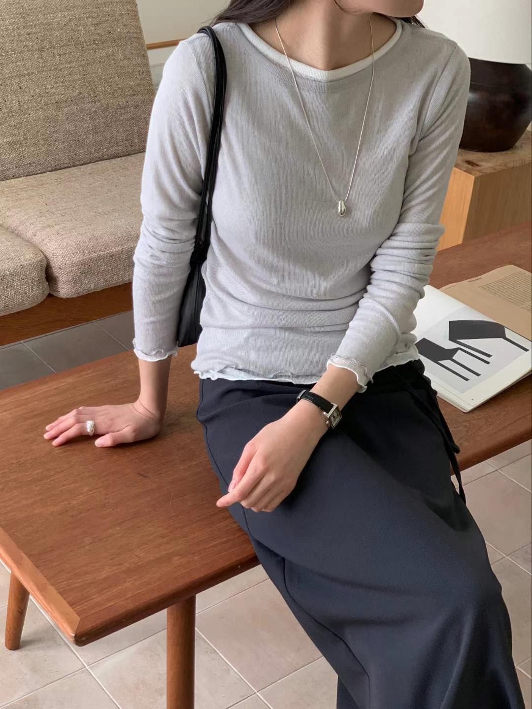 MUCH BETTER韓國直郵女士新款休閑25春夏人氣熱賣推薦長袖T恤MUCH BETTER長袖T恤