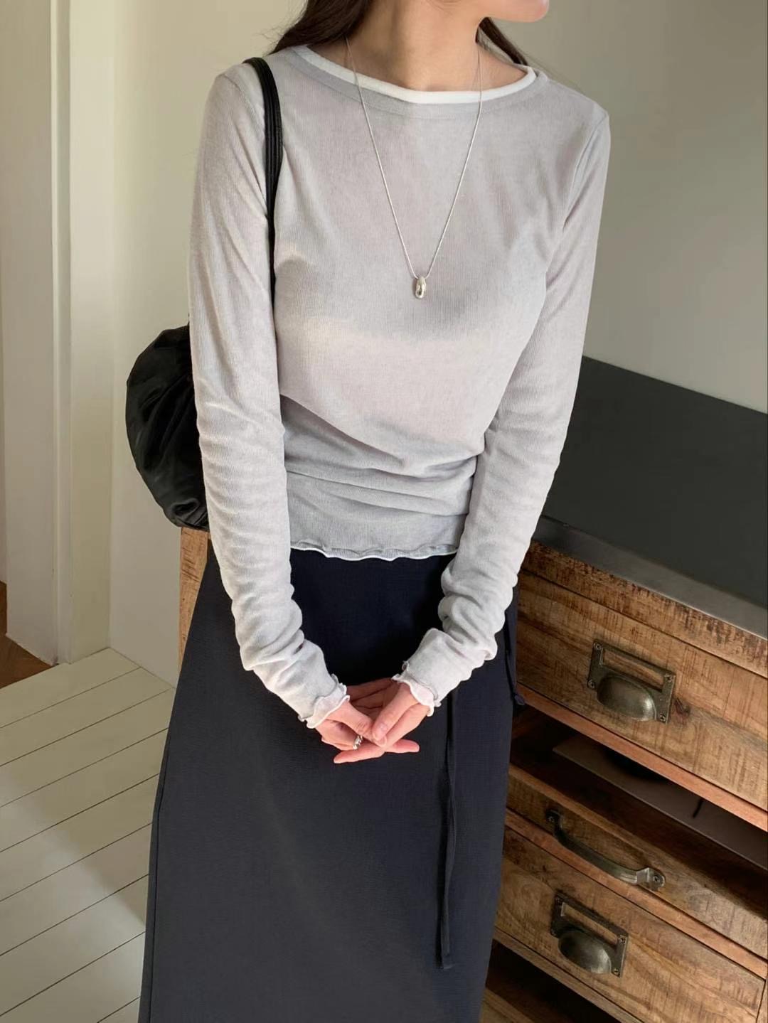 MUCH BETTER韓國直郵女士新款休閑25春夏人氣熱賣推薦長袖T恤MUCH BETTER長袖T恤圖色2