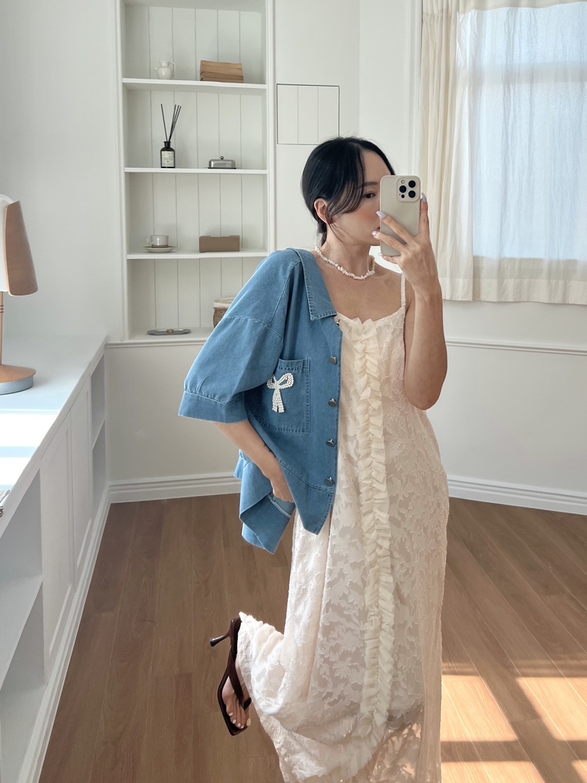 BOLD東大門代購女裝新款休閑真品熱賣25春夏人氣襯衫蕾絲衫BOLD襯衫/蕾絲衫
