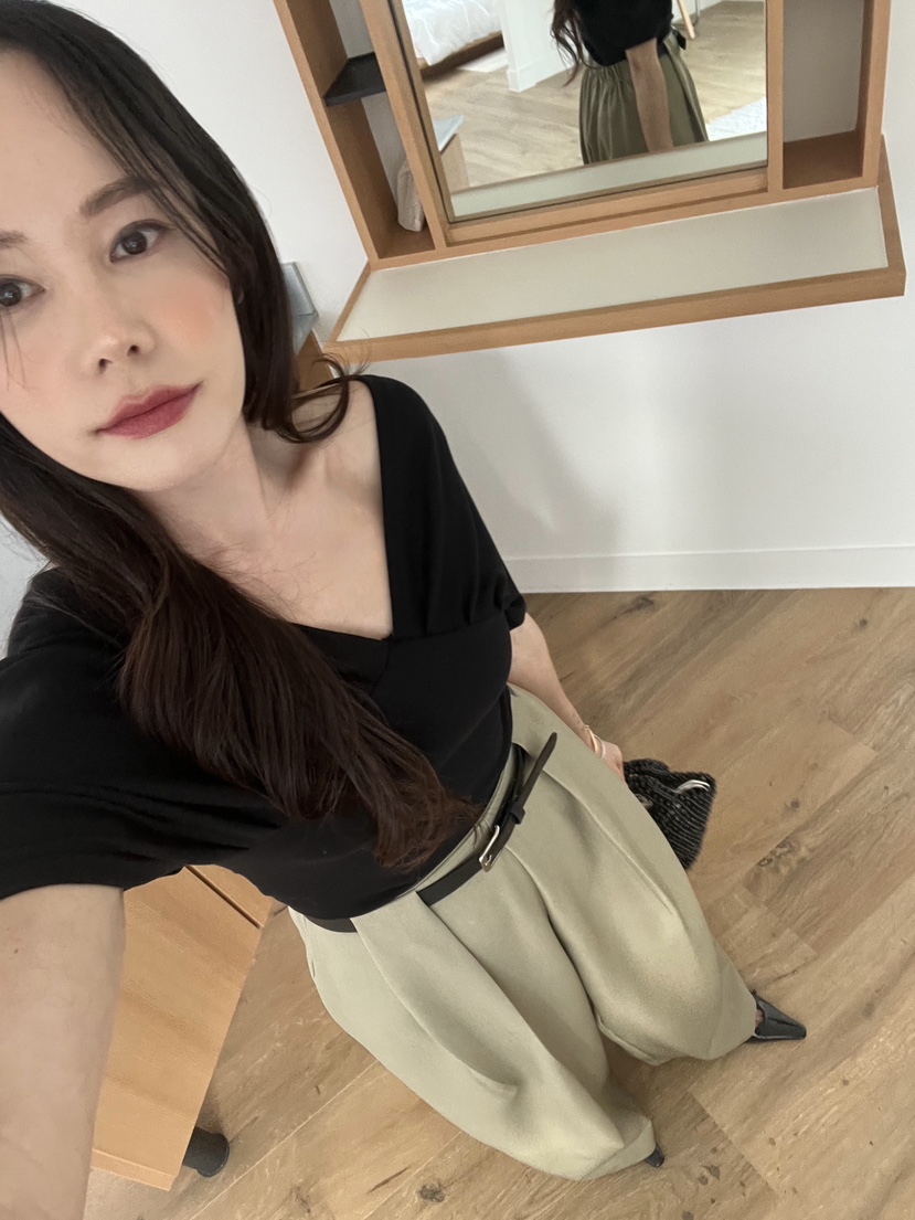 BOLD韓國代購女裝新款推薦職業休閑25春夏熱賣休閑褲含腰帶BOLD休閑褲