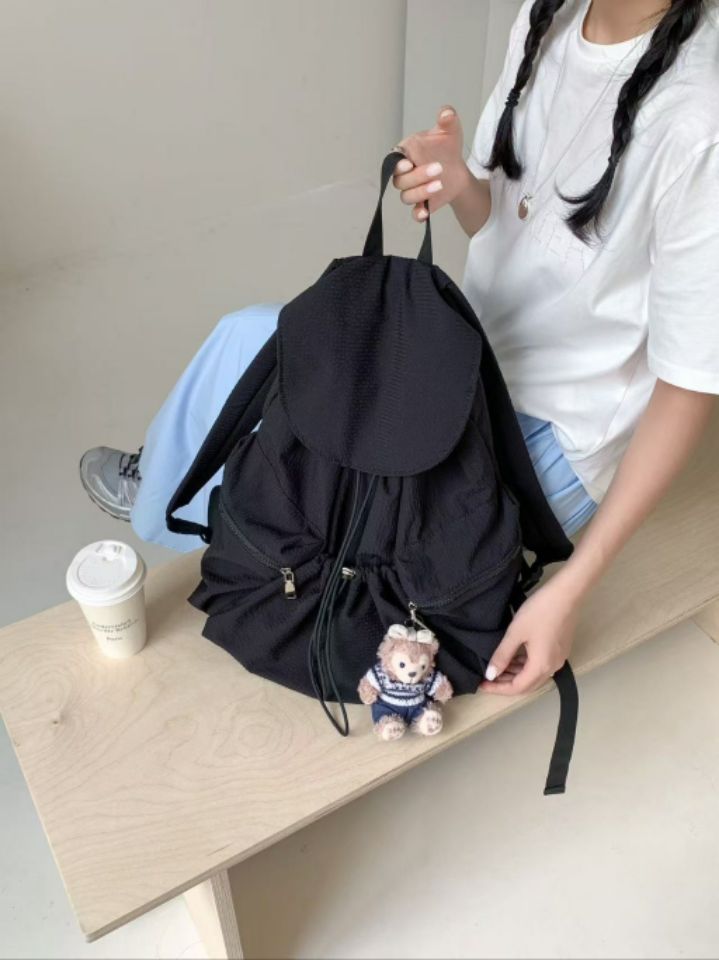 TROUVAILLE韓國代購女士新款休閑時尚職業真品雙肩背包口袋TROUVAILLE雙肩背包圖色3