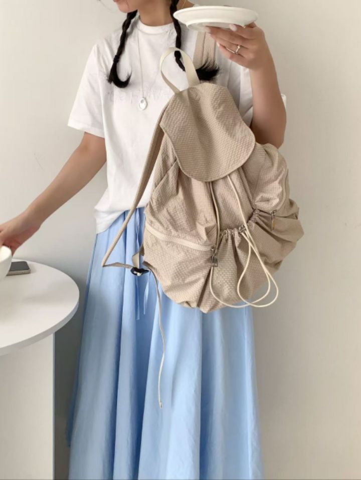 TROUVAILLE韓國代購女士新款休閑時尚職業真品雙肩背包口袋TROUVAILLE雙肩背包圖色5