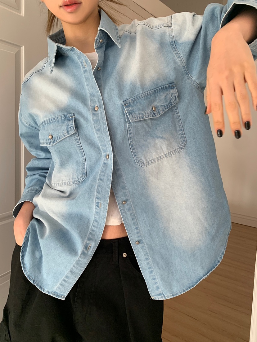 AMU東大門實拍女士新款時尚推薦真品職業人氣休閑襯衫蕾絲衫CLOSER襯衫/蕾絲衫圖色1