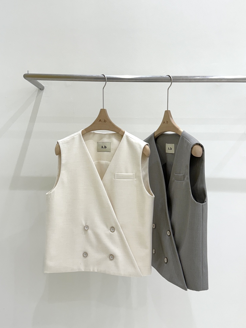 AUTUMN BEIGE PLUS東大門實拍女士新品真品職業休閑推薦馬甲A.b/AUTUMN BEIGE-無馬甲