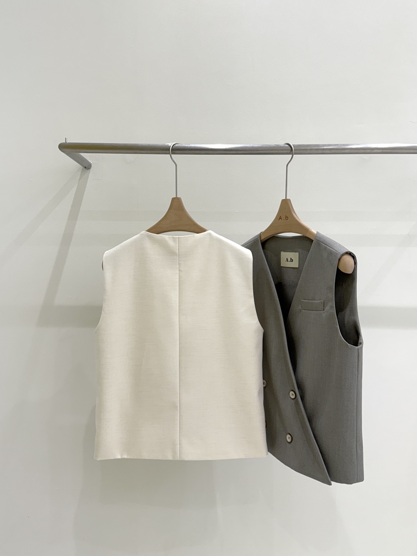 AUTUMN BEIGE PLUS東大門實拍女士新品真品職業休閑推薦馬甲A.b/AUTUMN BEIGE-無馬甲