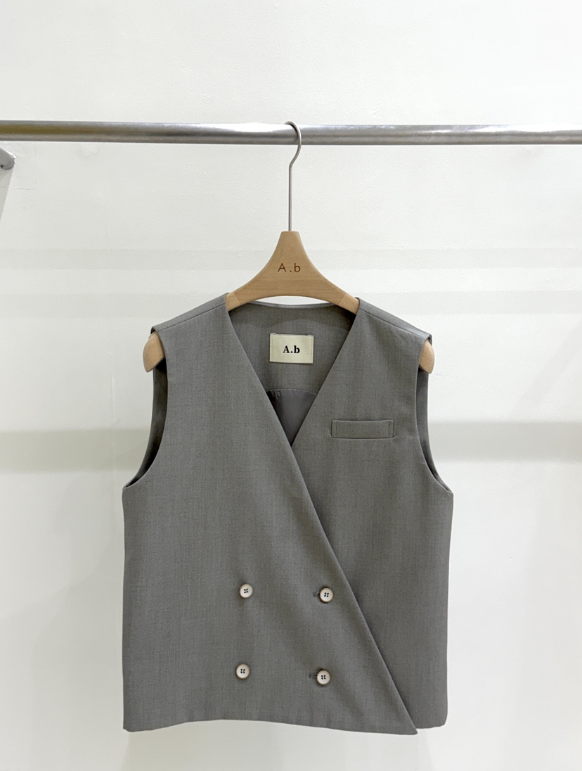 AUTUMN BEIGE PLUS東大門實拍女士新品真品職業休閑推薦馬甲A.b/AUTUMN BEIGE-無馬甲