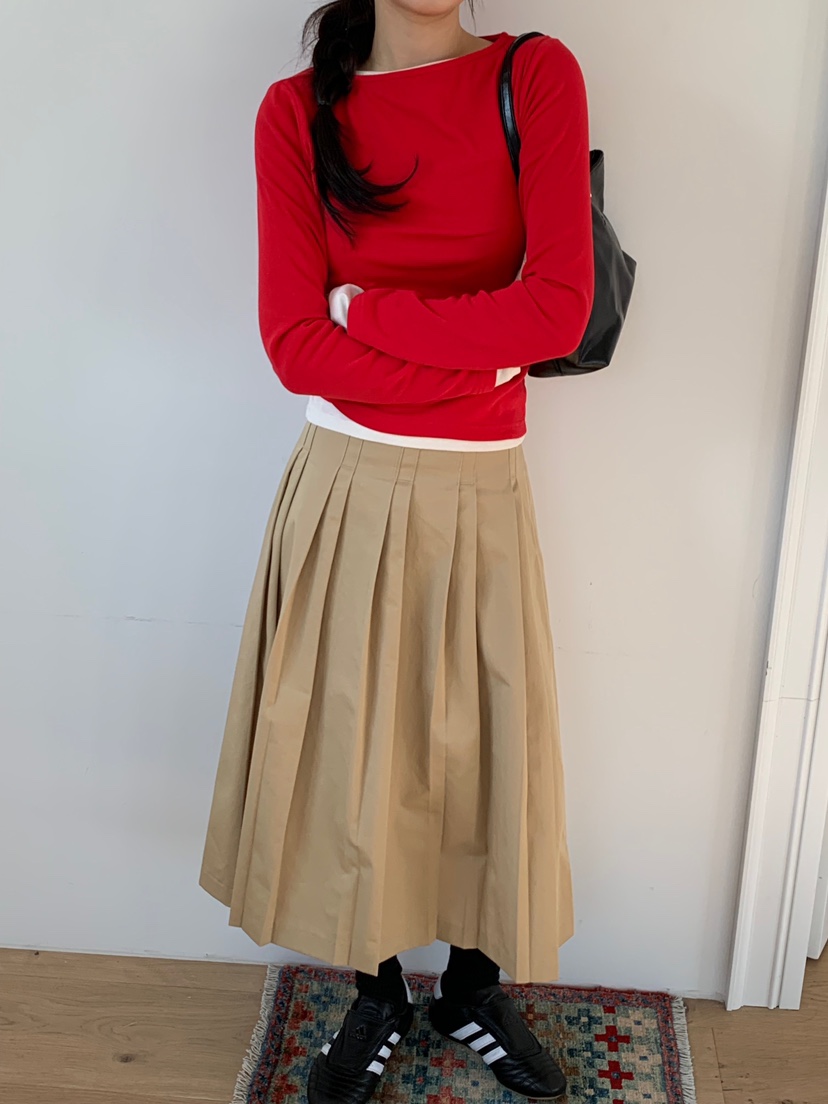 AMU東大門代購女裝新款真品25春夏時尚熱賣半身裙中短裙口袋CLOSER半身裙/中短裙