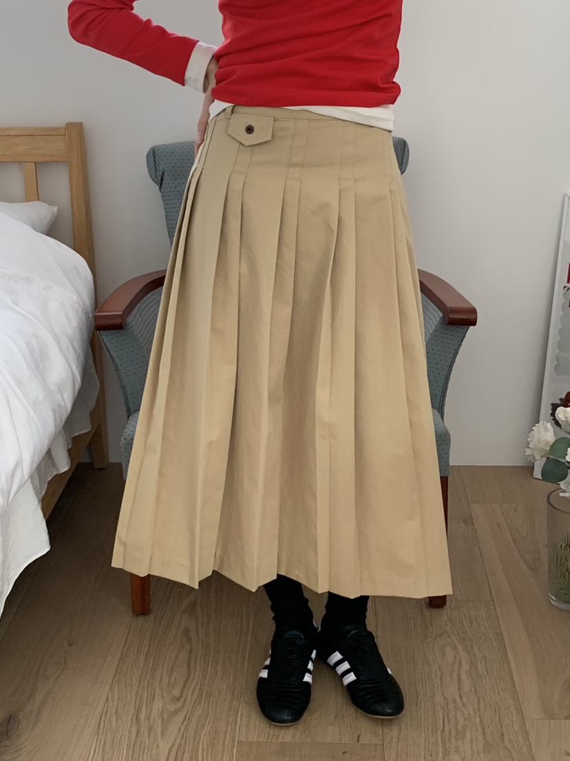 AMU東大門代購女裝新款真品25春夏時尚熱賣半身裙中短裙口袋CLOSER半身裙/中短裙