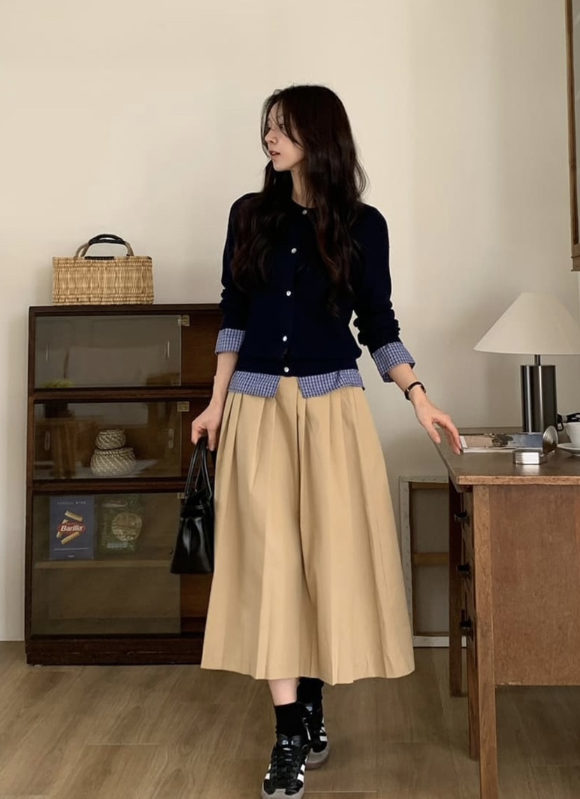 AMU東大門代購女裝新款真品25春夏時尚熱賣半身裙中短裙口袋CLOSER半身裙/中短裙