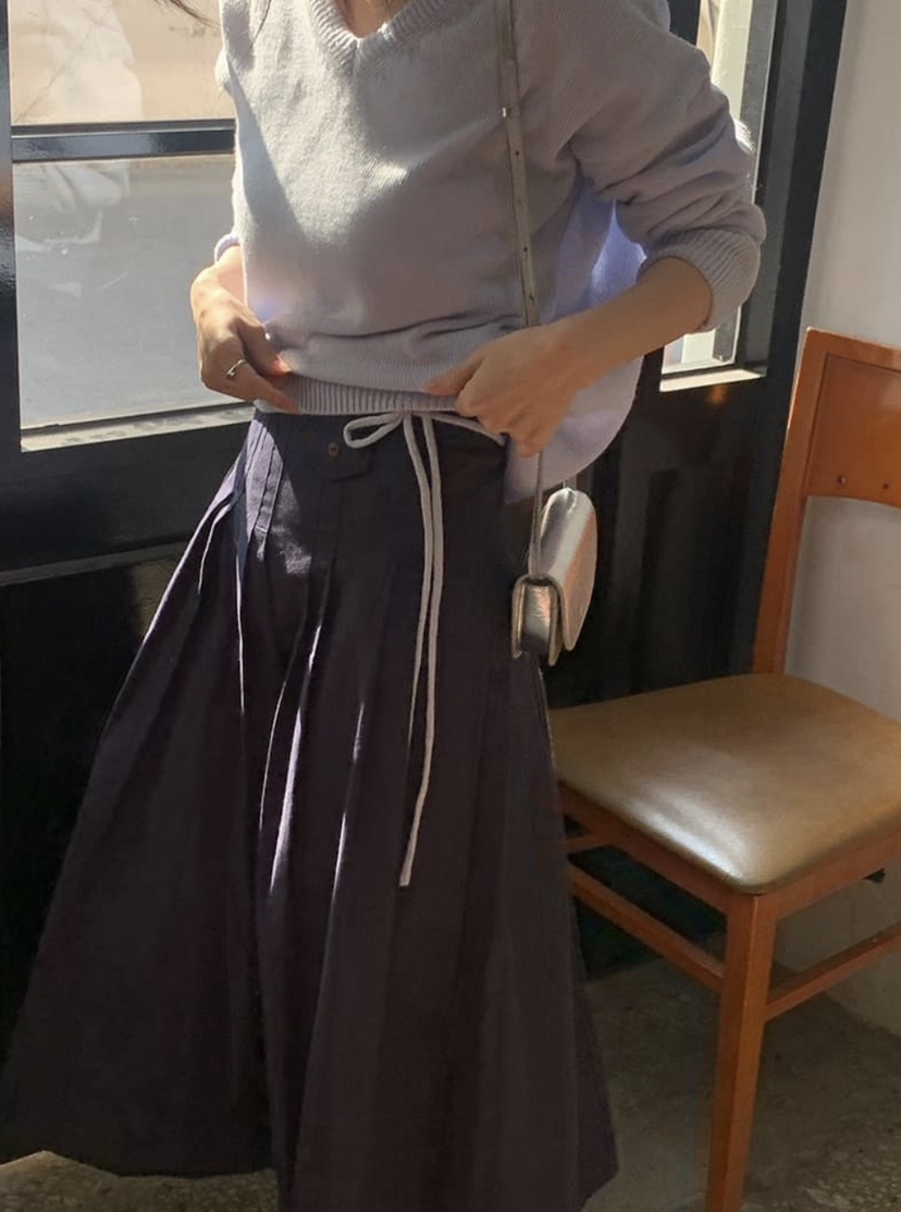 AMU東大門代購女裝新款真品25春夏時尚熱賣半身裙中短裙口袋CLOSER半身裙/中短裙