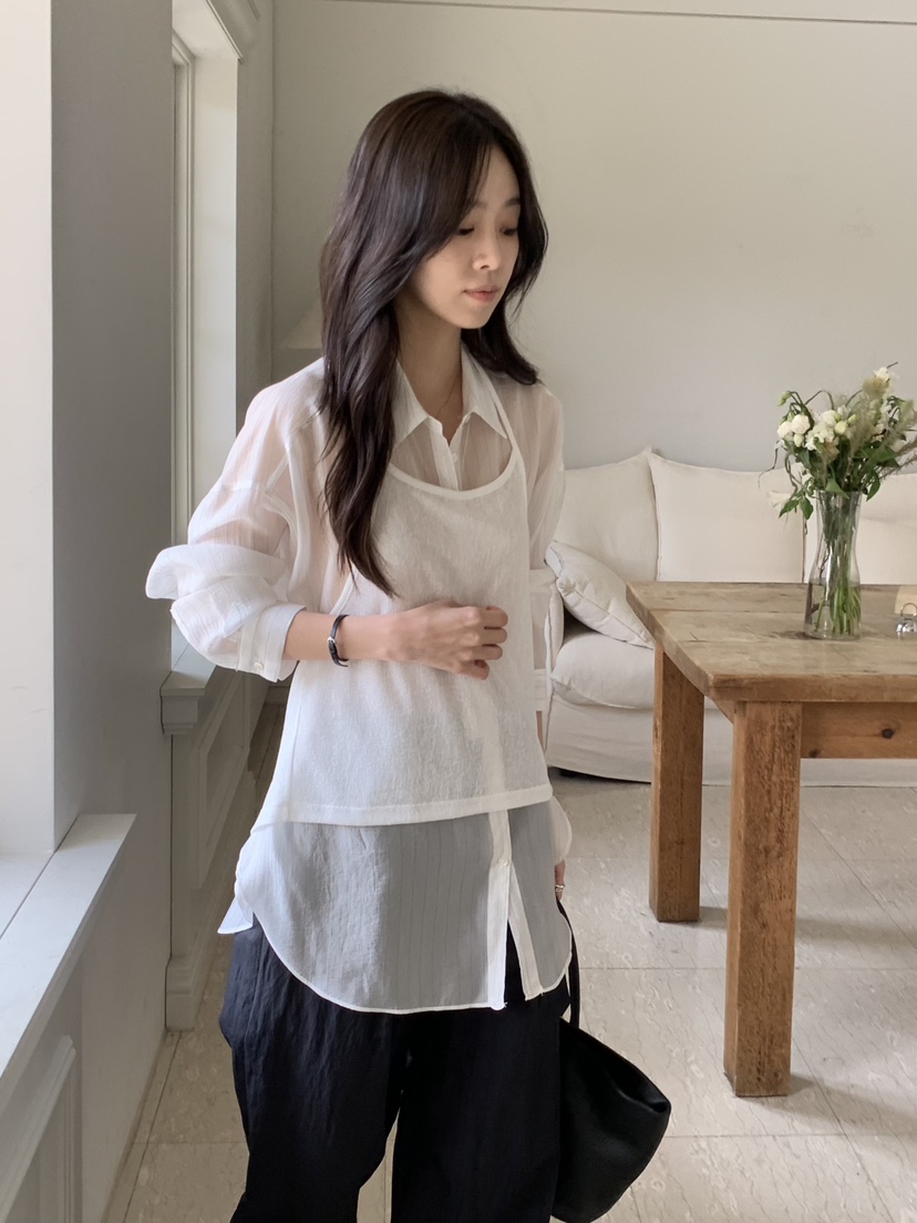 BAKING POWDER韓國直郵女士新款推薦25春夏真品襯衫蕾絲衫BAKING POWDER襯衫/蕾絲衫