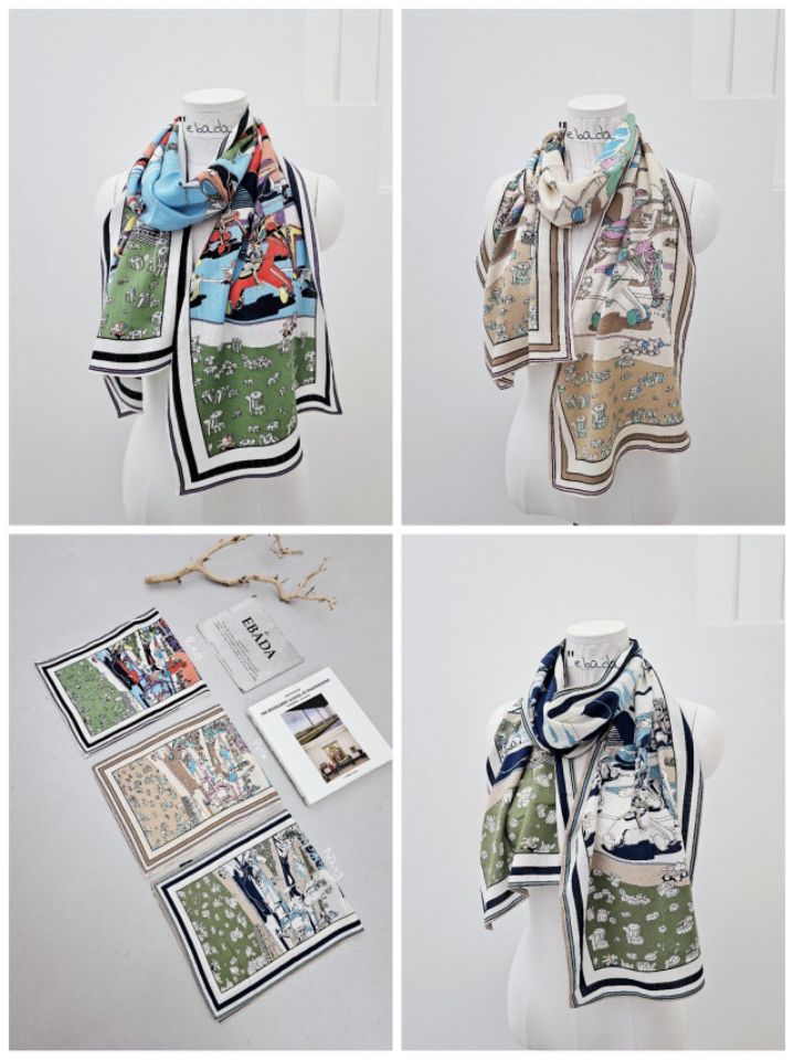 EBADA東大門實拍女裝新款推薦熱賣職業時尚真品休閑圍巾披肩EBADA圍巾/披肩