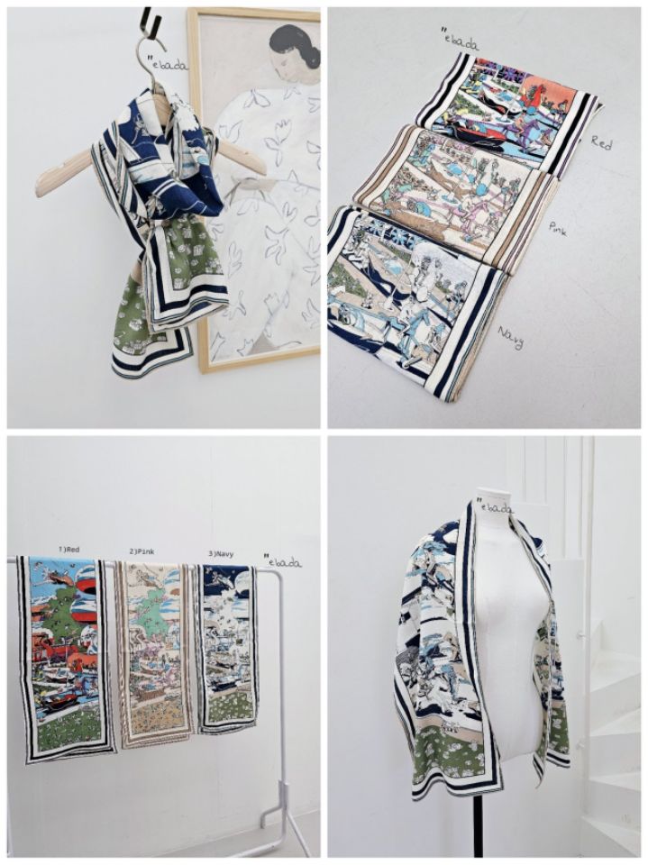 EBADA東大門實拍女裝新款推薦熱賣職業時尚真品休閑圍巾披肩EBADA圍巾/披肩