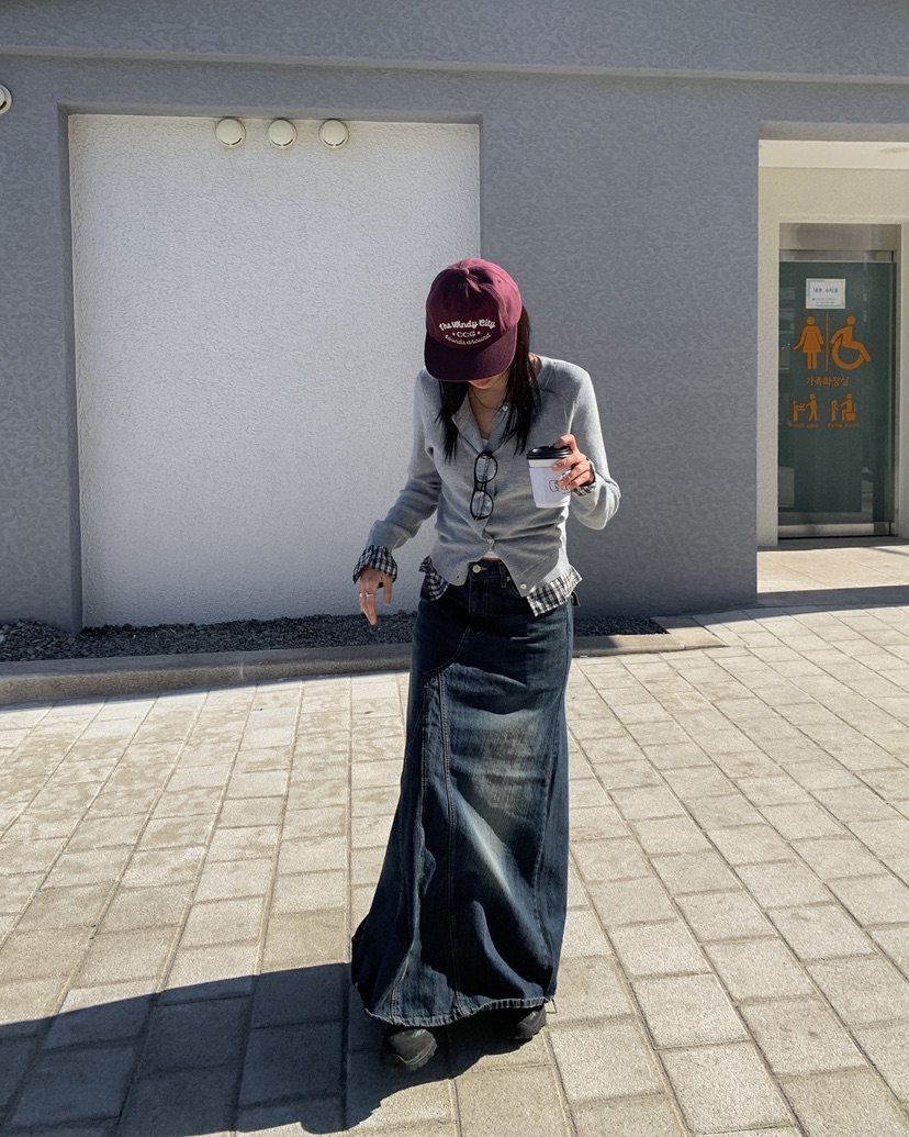 AMU韓國直郵女士新品時尚人氣職業推薦25春夏針織衫格紋開衫CLOSER針織衫