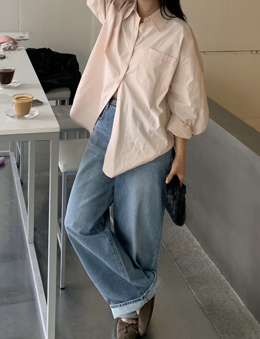 AMU東大門實拍女士新款真品休閑職業推薦人氣時尚襯衫蕾絲衫CLOSER襯衫/蕾絲衫