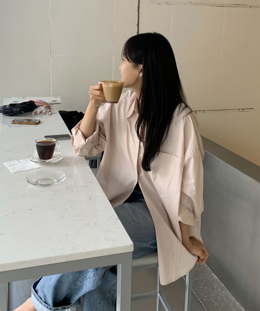AMU東大門實拍女士新款真品休閑職業推薦人氣時尚襯衫蕾絲衫CLOSER襯衫/蕾絲衫