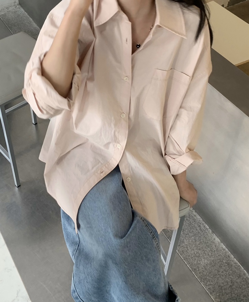 AMU東大門實拍女士新款真品休閑職業推薦人氣時尚襯衫蕾絲衫CLOSER襯衫/蕾絲衫