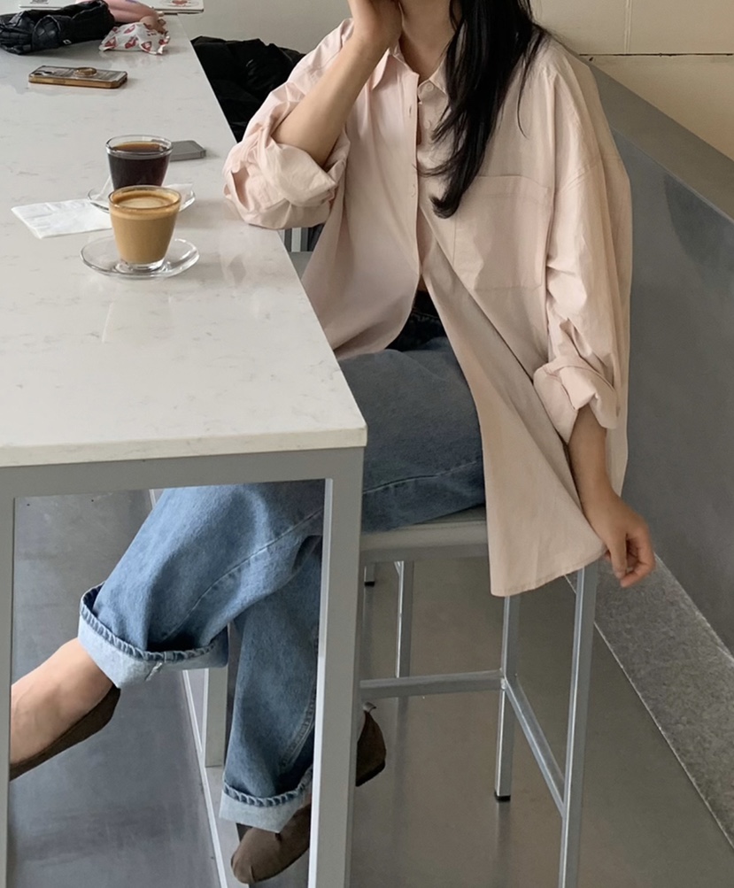 AMU東大門實拍女士新款真品休閑職業推薦人氣時尚襯衫蕾絲衫CLOSER襯衫/蕾絲衫