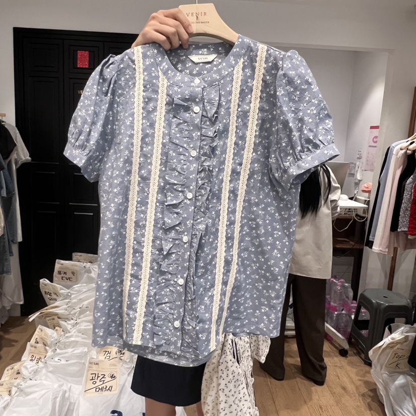 VENIR-a東大門直郵女士新款真品人氣休閑25春夏襯衫蕾絲衫VENIR-a襯衫/蕾絲衫圖色3