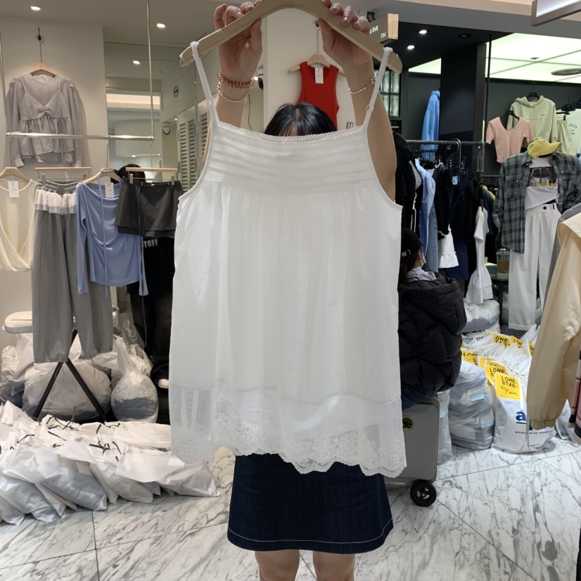 FRILL東大門實拍女裝新款熱賣25春夏推薦職業真品休閑吊帶背心FRILL吊帶/背心