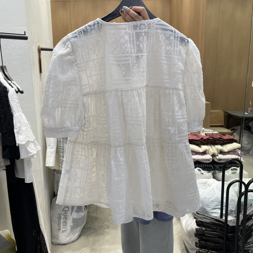 TRIPLE SEVEN韓國直郵女裝新品熱賣休閑時尚25春夏襯衫蕾絲衫TRIPLE SEVEN襯衫/蕾絲衫
