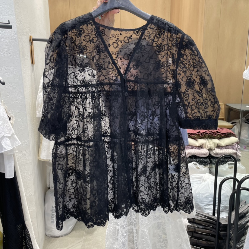 TRIPLE SEVEN韓國直郵女裝新品熱賣休閑時尚25春夏襯衫蕾絲衫TRIPLE SEVEN襯衫/蕾絲衫圖色2