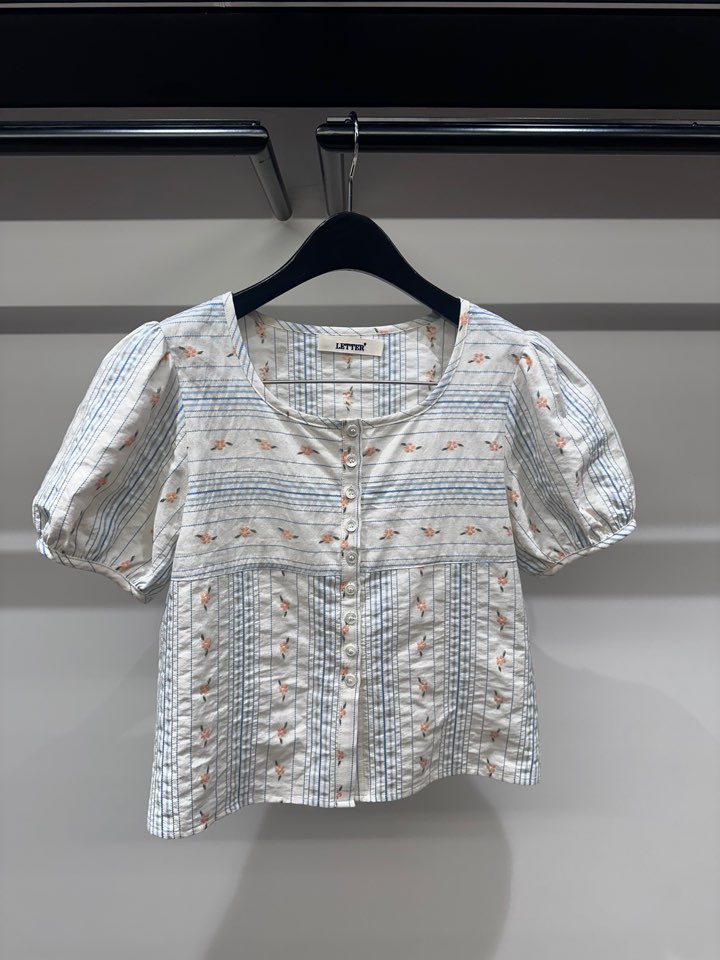 LETTER東大門代購女裝新品真品25春夏熱賣職業時尚襯衫蕾絲衫LETTER襯衫/蕾絲衫