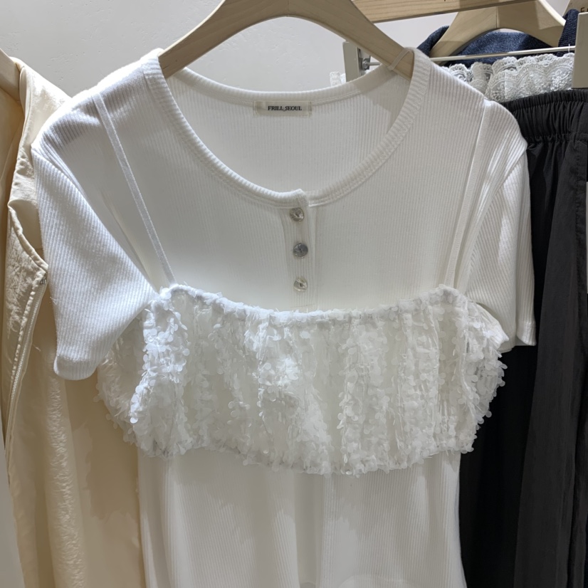 FRILL東大門實拍女裝新品職業時尚休閑熱賣推薦25春夏吊帶背心FRILL吊帶/背心圖色2