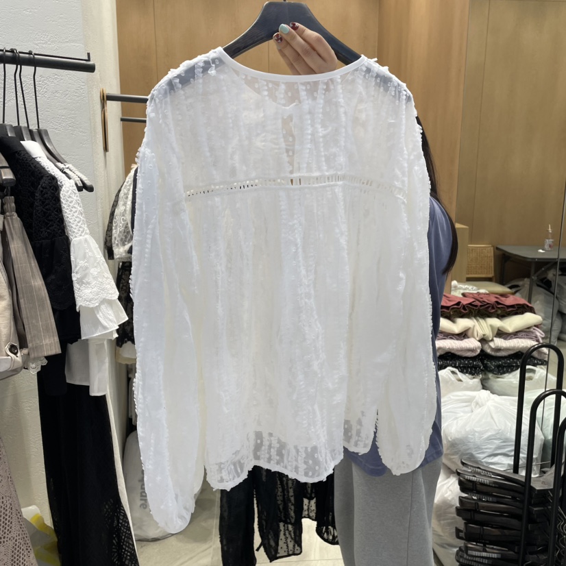TRIPLE SEVEN韓國代購女士新品推薦25春夏時尚休閑襯衫蕾絲衫TRIPLE SEVEN襯衫/蕾絲衫