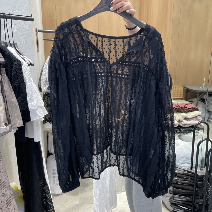 TRIPLE SEVEN韓國代購女士新品推薦25春夏時尚休閑襯衫蕾絲衫TRIPLE SEVEN襯衫/蕾絲衫圖色2