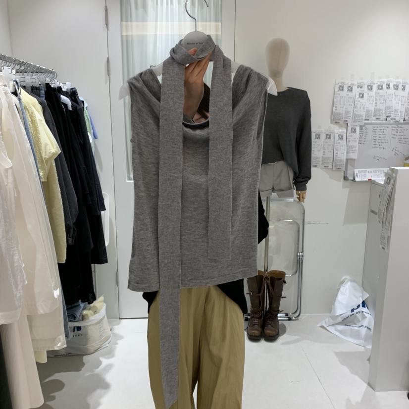 MONDAY TO SUNDAY直郵韓國代購㊣女裝新款職業時尚針織衫MONDAY TO SUNDAY針織衫圖色2