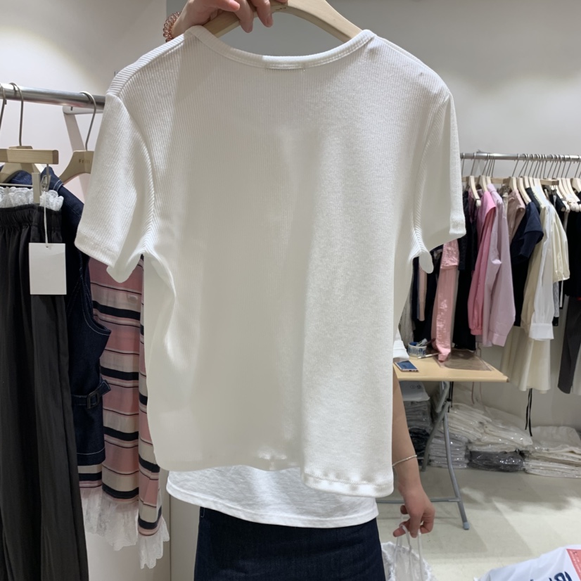 FRILL直郵韓國代購㊣女裝新款休閑熱賣時尚推薦25春夏職業T恤FRILLT恤