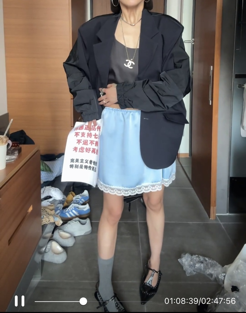 X-MOOD直郵韓國代購㊣女裝新款推薦25春夏人氣時尚休閑短裙X-MOOD短裙