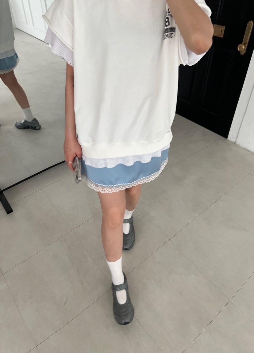 X-MOOD直郵韓國代購㊣女裝新款推薦25春夏人氣時尚休閑短裙X-MOOD短裙