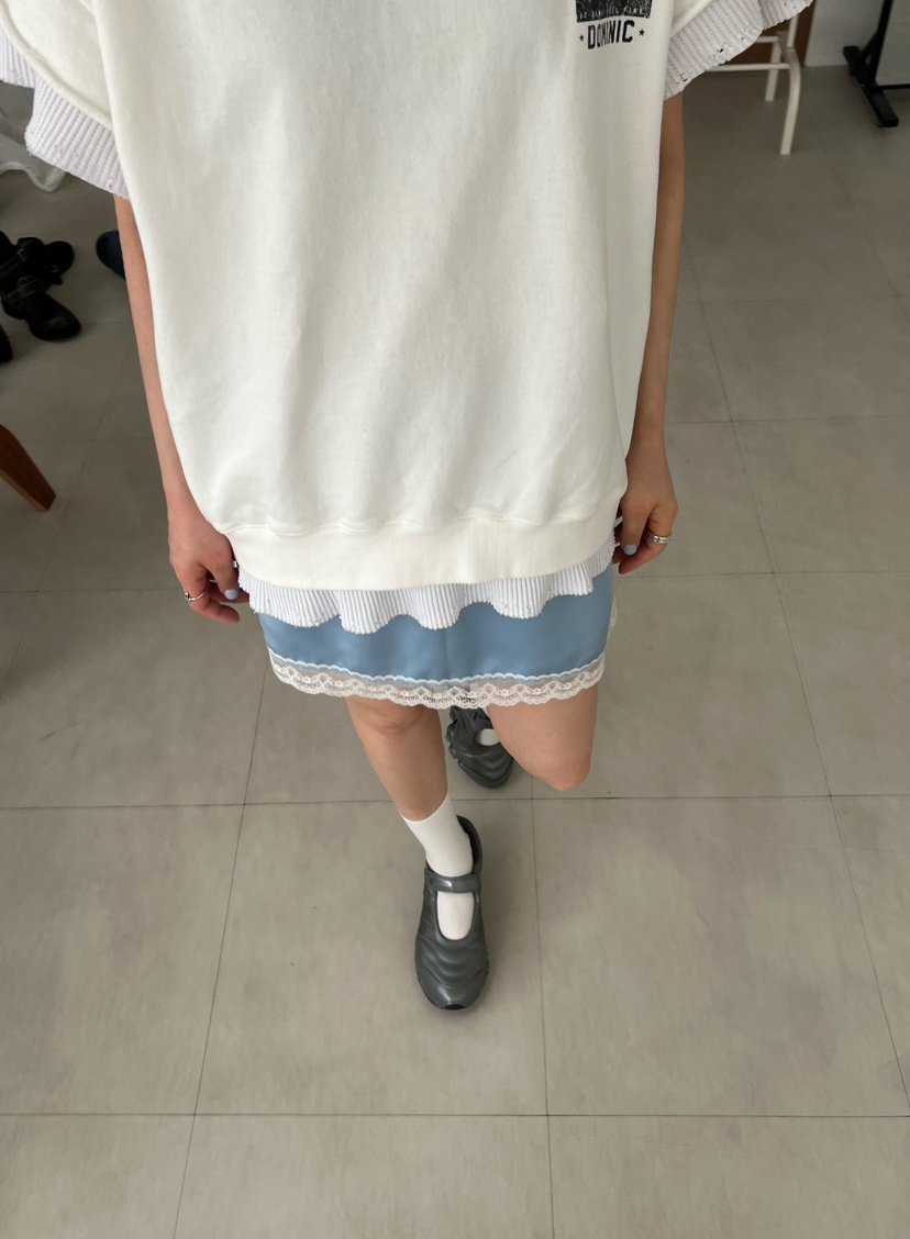 X-MOOD直郵韓國代購㊣女裝新款推薦25春夏人氣時尚休閑短裙X-MOOD短裙