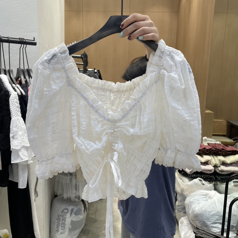 TRIPLE SEVEN韓國代購女裝新品推薦人氣真品25春夏襯衫蕾絲衫TRIPLE SEVEN襯衫/蕾絲衫