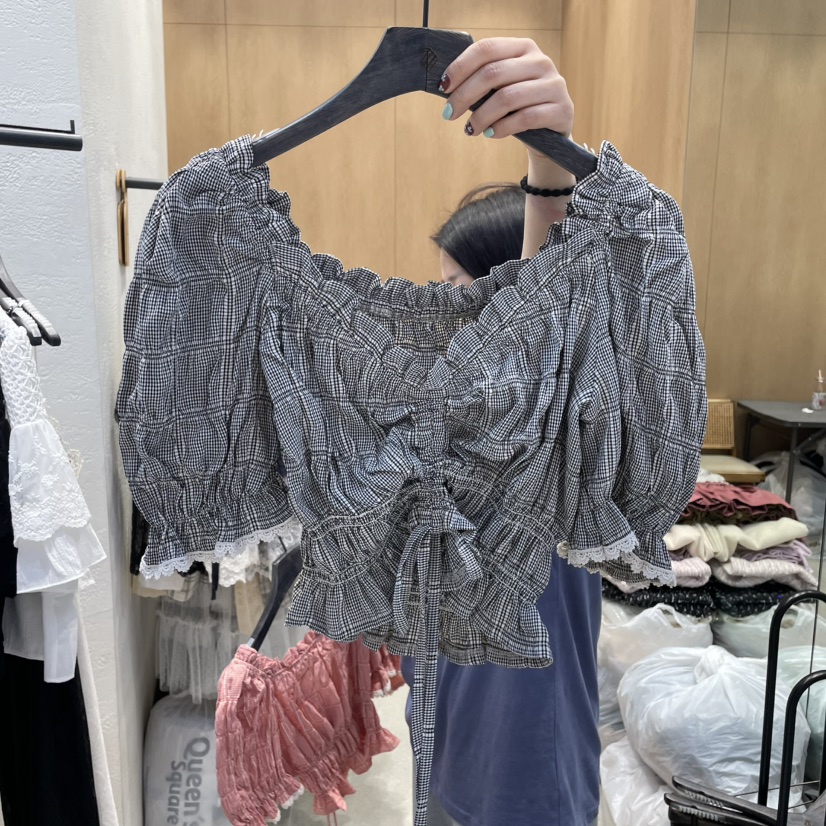 TRIPLE SEVEN韓國代購女裝新品推薦人氣真品25春夏襯衫蕾絲衫TRIPLE SEVEN襯衫/蕾絲衫圖色4