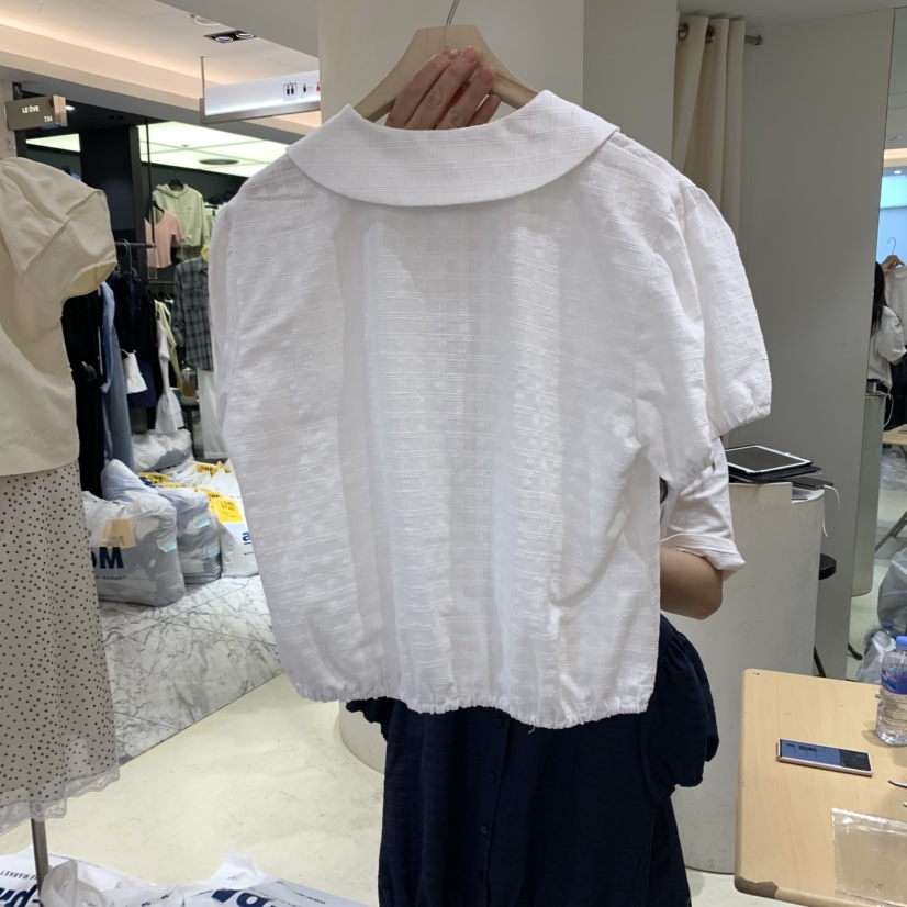 FRILL韓國代購女士新款人氣時尚職業休閑熱賣25春夏襯衫蕾絲衫FRILL襯衫/蕾絲衫