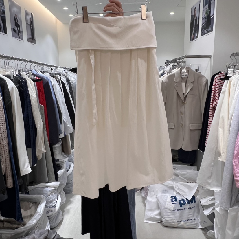 THE REST韓國直郵女裝新品職業熱賣人氣休閑半身裙中短裙褶皺THE REST/UNNOEUD半身裙/中短裙