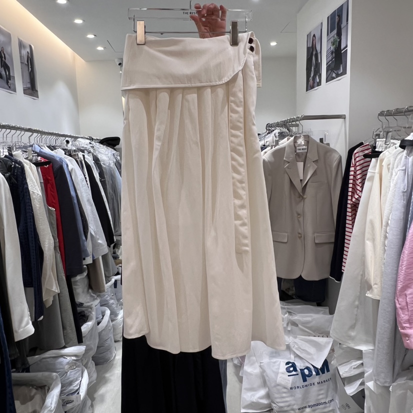 THE REST韓國直郵女裝新品職業熱賣人氣休閑半身裙中短裙褶皺THE REST/UNNOEUD半身裙/中短裙圖色2