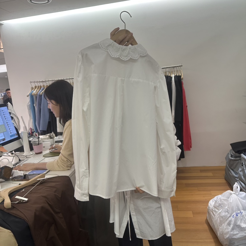 NAVE直郵韓國代購㊣女裝新品25春夏推薦時尚人氣襯衫蕾絲衫NAVE襯衫/蕾絲衫