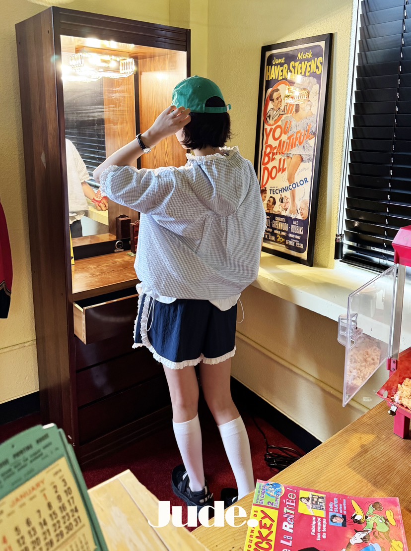 HEYJUDE東大門實拍女裝新款25春夏休閑職業襯衫蕾絲衫連帽衫HEYJUDE襯衫/蕾絲衫