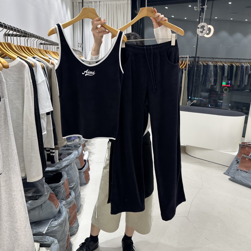 TREND SELLER/G東大門代購女裝新款職業熱賣時尚套裝毛圈布G/TREND SELLER套裝圖色2