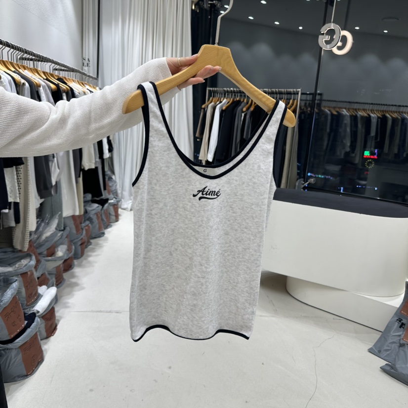 TREND SELLER/G韓國代購女士新款真品休閑職業時尚吊帶背心G/TREND SELLER吊帶/背心圖色1