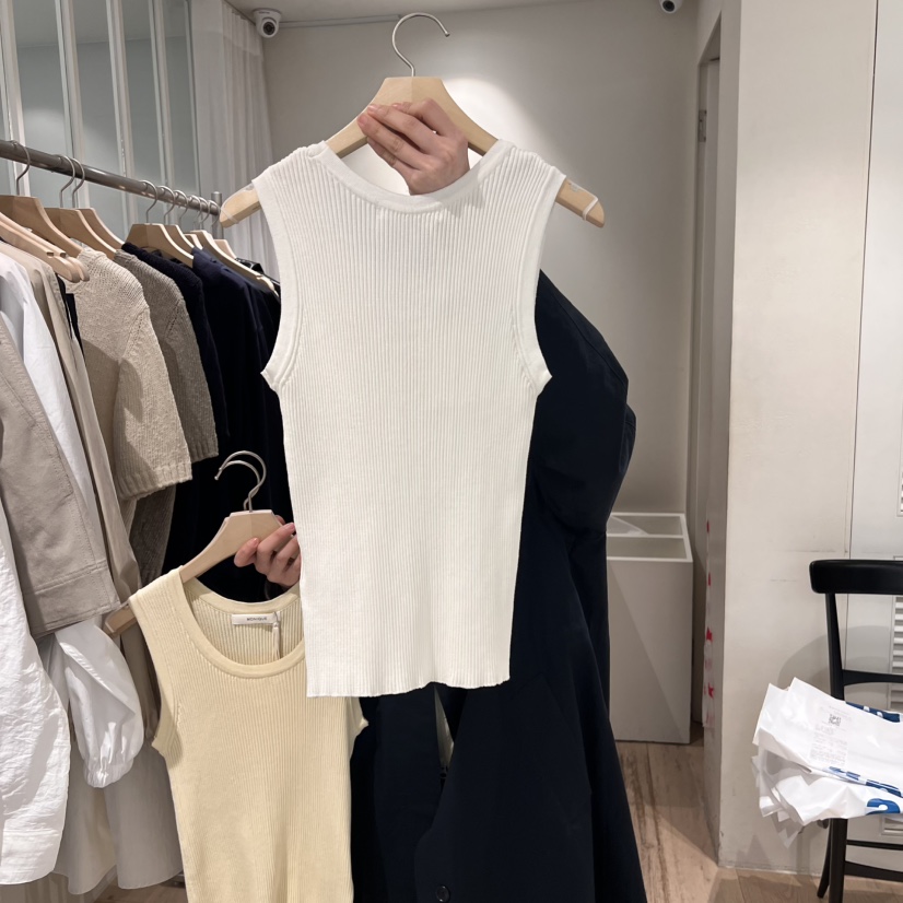 MONIQUE東大門實拍女裝新品推薦時尚真品熱賣休閑25春夏吊帶背心MONIQUE吊帶/背心