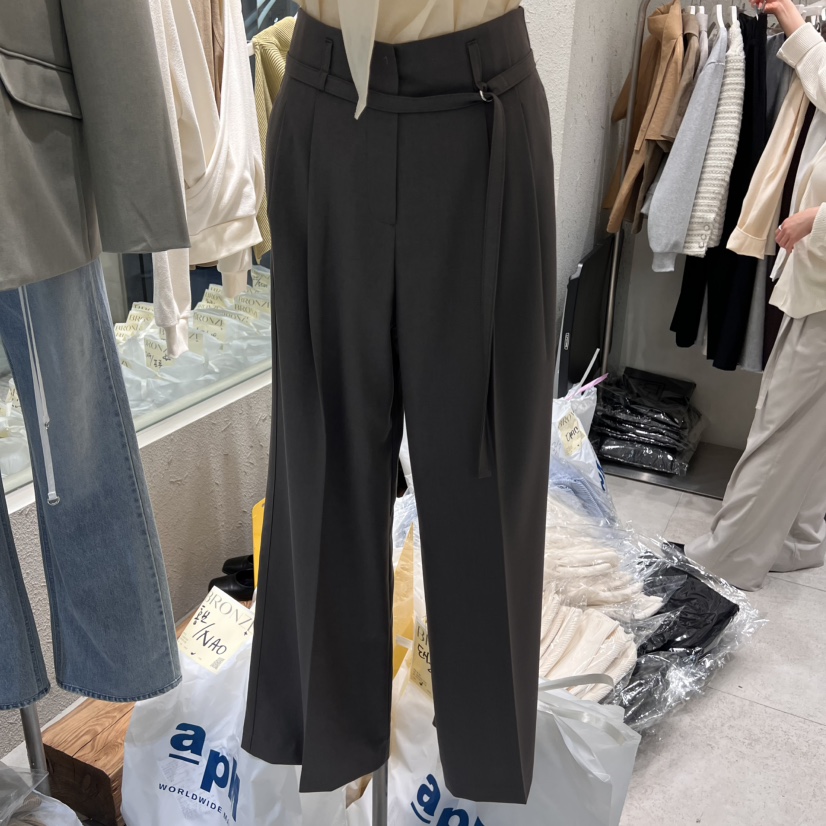 BRONZE東大門代購女裝新款休閑真品時尚職業推薦休閑褲含腰帶BRONZE休閑褲圖色2