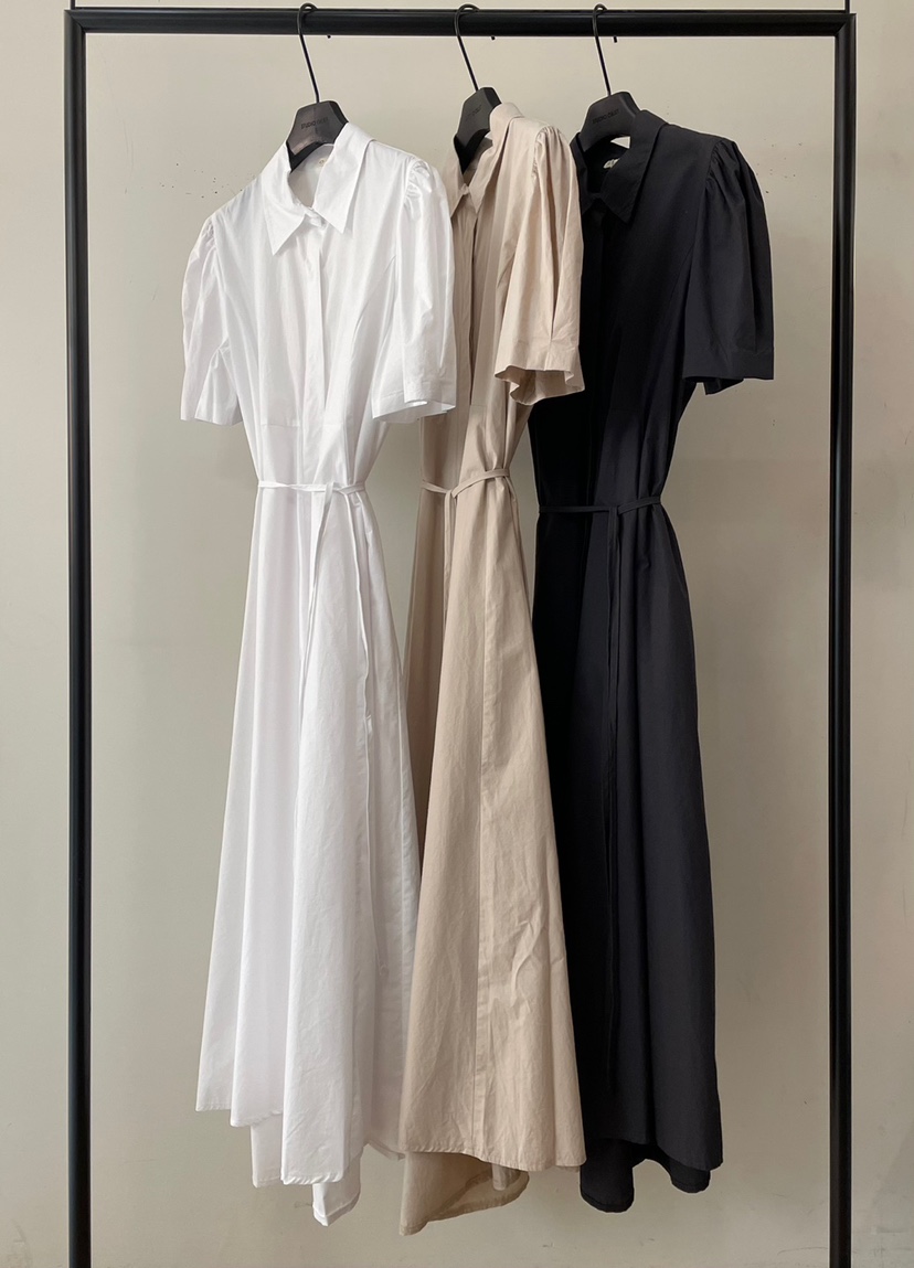 OBJET東大門代購女士新款時尚熱賣真品25春夏休閑連衣裙含腰繩love us u/OBJET連衣裙