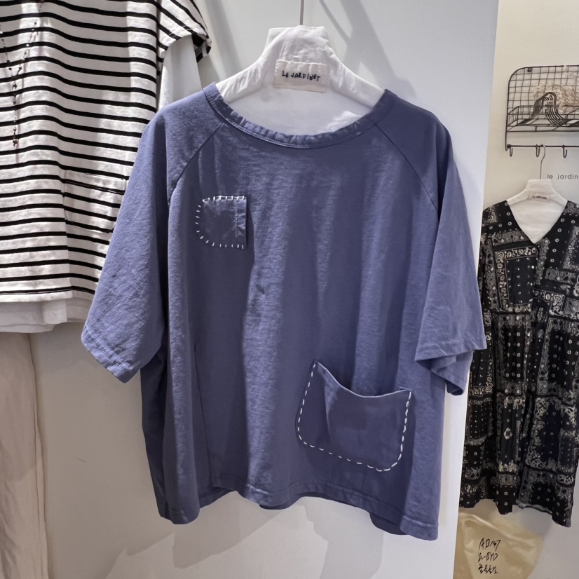 LE JARDINET東大門代購女士新品推薦真品時尚人氣25春夏T恤口袋LE JARDINETT恤圖色2