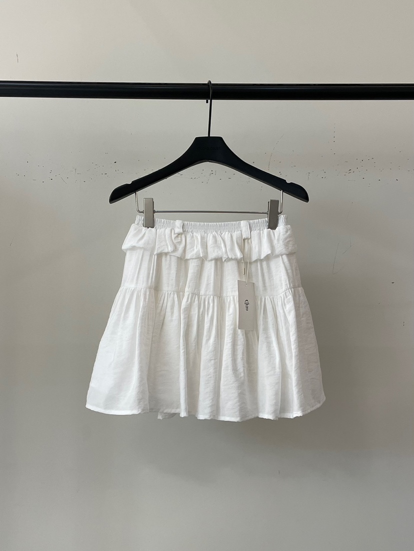 OBJET韓國直郵女士新品人氣時尚真品推薦熱賣休閑25春夏短裙腰帶love us u/OBJET短裙圖色2